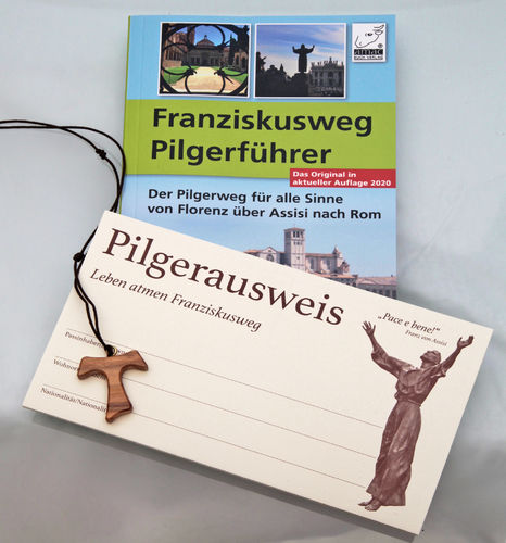 Pilger-Bundle Single Pilgerführer (Buch + Tau + Pass)